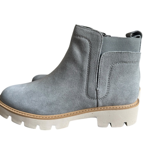 White Mountain Glassie Lug Sole Chelsea Ankle Boots blue unworn suede leather 8 - Picture 10 of 10